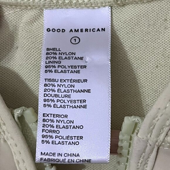 Good American | Key Lime High Cut Longsleeve Zip Front Swimsuit - Picture 7 of 8